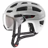 Bikehelm mit Visier Radhelm Fahrradhelm Schutzhelm Uvex Gr. 52-57cm finale visor sand-withe matt weiss