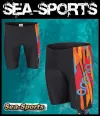 Gr.4 Badeshort Arena Glacier Jammer Men schwarz leuchtend rot orange