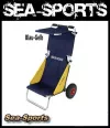 BlauGelb BeachRolly Eckla mit Sonnendach 55520 Transportwagen Sitzwagen Surfboards