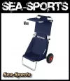 blauer Uni Eckla Beach Rolly mit Sonnendach Transport- Sitzwagen Surfboards Blau 