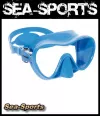 Cressi F1 Tauchmaske blau Taucherbrille Schnorchelmaske rahmenlos für Erwachsene