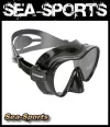Cressi F1 Tauchmaske schwarz Taucherbrille Schnorchelmaske rahmenlos für Erwachsene