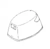 Motorhaube Motorabdeckung silber o. Aufkl. Mercury 5-6 PS