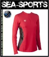 Gr. XS Arena Run Long Sleeve Damen Fitnessshirt Fluo Red