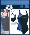 Gr. 36 Badeanzug Melany schwarz mit Schwimmrücken Arena Pro Back 53% Polyester 47% Polyamid