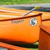 Oranger Dreisitzer Kanadier Lettmann Trapper 450-3 3er Canadier HD-PE Sandwitch