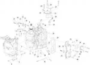 Ersatzteilliste Kurbelwellengehäuse Hidea EF15 EF20 Einspritzer Ersatzteileliste 