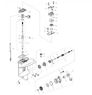 Unterwasserteil Wasserpumpe für Parsun Modelle 15PS 20PS F15A F20A EFI 4Takt Außenborder Ersatzteilliste