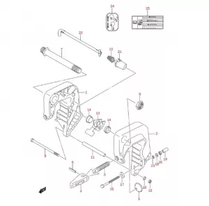 Ersatzteileliste Klemmschelle Außenteile Ersatzteilliste für Suzuki 9,9B 15A 20A Modelle ab Baujahr 2012 11KW 4Takt Außenborder9,9PS 15PS 20PS