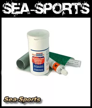 Schlauchbootreparaturset grau f. Hypalon Gummi Schlauchboote pro Stück Polymarine alte EAN 8711497508000 Flickset