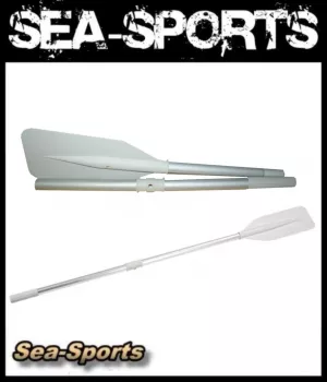 Ruderersatzpaddel für Schlauchboote Motorboote Sea-S-Eye teilbares Paddel 150cm Steckpaddel teilbares Paddel hellgrau uni Paar