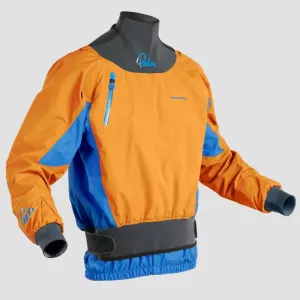 Langarmjacke Orange blau Zenith Sherbet Ocean Palm Wildwasserjacke FreestyleJacke Paddeljacke verschied. Größen 100% Nylon