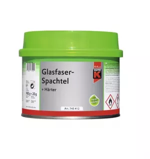 Glasfaserpachtelmasse für GFK Boote Auto-K Glasfaserspachtel 1000g 1kg 980g Spachtelmasse + 20g Härter