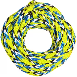 Schwarz weiss blau lemongrüne Schleppleine für Ringe und Bananenförmige Tubes bis 10 Person Tubeleine,Länge 55ft 17m Belastbarkeit 8000LBS 3628kg Jobe Tubeleine Towrope Leine für Tubes Restposte Auslaufartikel
