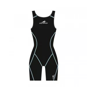 Aquafeel schwarz Naht Lindgrün Damen Badeanzug N2K openback Sport Einteiler Badeanzug Fashy Material: 79% Polyamid recycelt 21% Elasthan