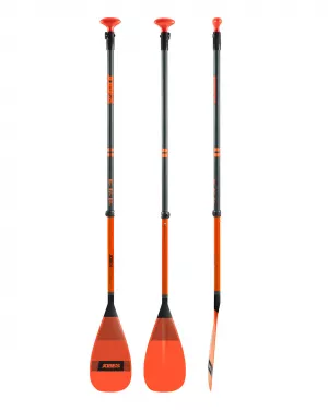 Oranges SUP Paddel aus Fiberglass 3fach verstellbar Jobe SUP Paddel 3teilig Jobe