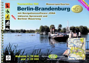 TA5 TourenAtlas Berlin Brandenburg ISBN 978-3-929540-73-4 7.Auflage Jübermann Oder Havel Spree plus Nebengewässer Wassersportwanderkarte Wassersportkarte Wasserwanderkarte 
