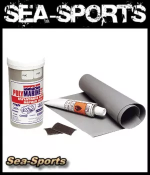 Schlauchbootreparaturset grau f. PVC Schlauchboote Polymarine pro Stück