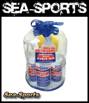 Schlauchbootpflegeset f. PVC Hypalon Bootsreiniger Reiniger Politur Finish Boat Polymarine CleanerSet Aktuell im Packsack solang der Vorrat reicht 5035988000396