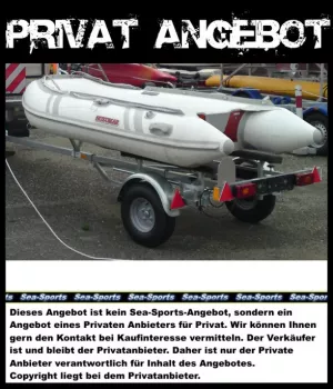 Gebraucht, Privatangebot! Bootstrailer Harbeck 450 BS, speziell für Schlauchboote geeignet, neuwertig