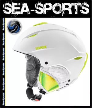 Snowboardhelm Skihelmwhite lime matt 52-55cm Uvex Primo Hartschalen Allround Restposten Lagerposten