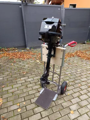 Motorwagen Motorständer Motorenständer Außenborderständer BootsmotorenTragGestell fahrbar 4Kg Eigengewicht. Bis 60 KG Motorengewicht TX65 Outboard engine trolley Lieferumfang nur Ständer ohne Motor (alte EAN: 5351701010658)